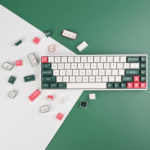 PBT keycaps ASA Profile Double Shot Full Key Caps Set ANSI Layout for Mechanical Keyboard Replacement Compatible with MX-Clone Switches...