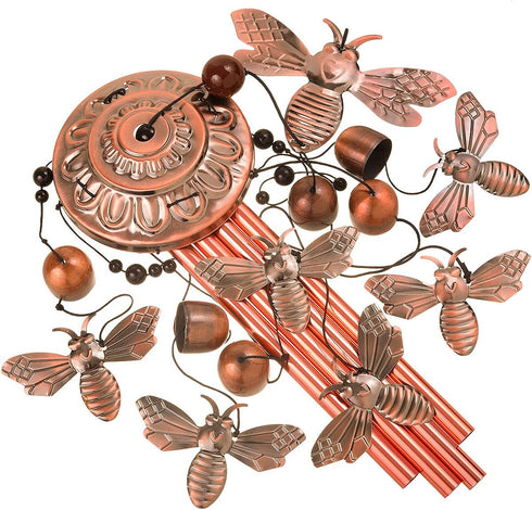 Bee Wind Chimes for Garden, Gifts for Mom, Home, Balconies, Rooms, Patio, Indoor, Outdoor Bee Decoration, Aluminum Bee Chimes, Bees Wind Catcher, ...