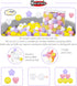 Ball Pit Balls Stars for Toddlers- 100 Pack 3 Shapes Balls Stars and Hearts for Ball Pit Playroom Playpen, Non-Toxic Plastic Toy Balls Shower Part...