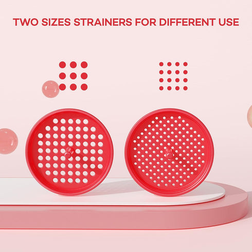 Wide Mouth Versatile Funnel, Canning Funnels for Kitchen Use, Food Grade Plastic Cooking Funnel Set with 4 Size Spouts and 2 Strainers for Filling...