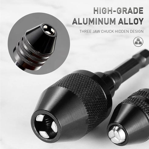 2 Pack YAFIYA Compatible Chuck Adapter Quick Change Keyless Drill Chuck Replacement Compatible with 4486 Rotary Tool 3000 4000 7700 8200 Driver Co...