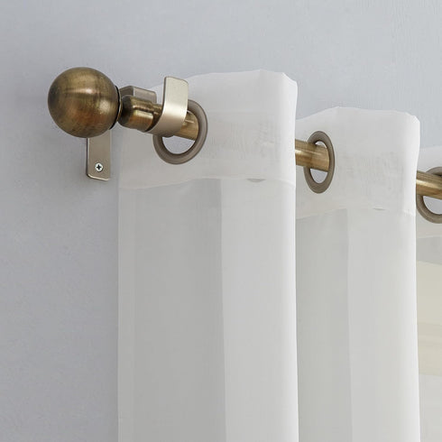 No. 918 Emily Sheer Voile Grommet Curtain Panel, 59" x 63", Eggshell Off-White...