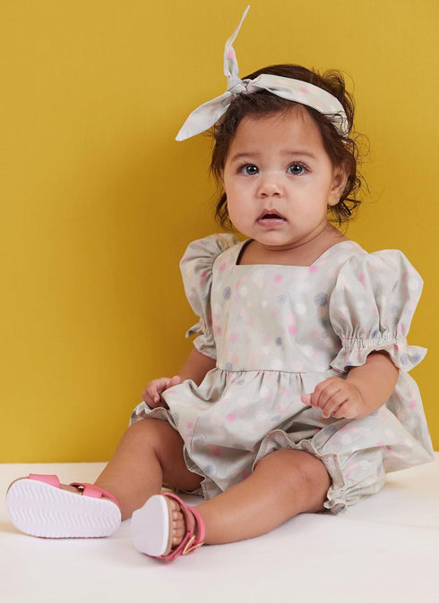 Butterick Babies' Headband, Bloomers, Rompers, and Dress Sewing Pattern Kit, Design Code B6950, Sizes XS-S-M-L, Multicolor...