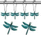 Antique Green Dragonfly Shower Curtain Hooks - Decorative Shower Hooks for Shower Curtain Rust Proof Shower Curtain Rings, Natural Forest Garden F...