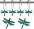 Antique Green Dragonfly Shower Curtain Hooks - Decorative Shower Hooks for Shower Curtain Rust Proof Shower Curtain Rings, Natural Forest Garden F...