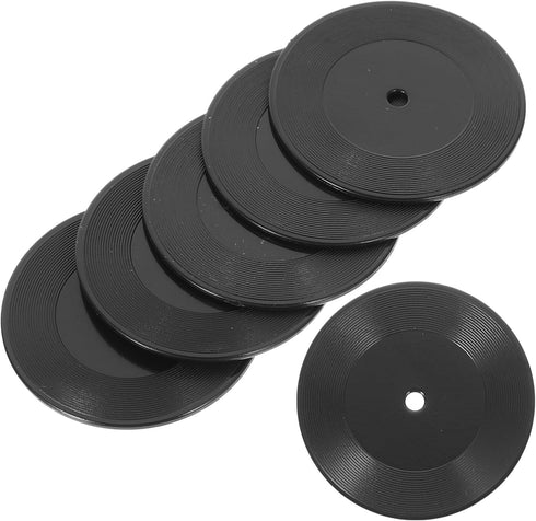 ABOOFAN 6pcs Dollhouse Miniature Records 1:12 Scale Mini Record Tiny Music Room Furniture Model Doll House Accessory for Micro Landscape Cake Topp...