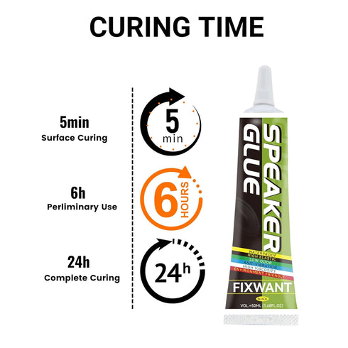 Loud Speaker Repair Glue Foam Side Dust Cap Rubber Edge Cone Basin Strong Adhesive 50ML/1.68 fl.oz (1)......