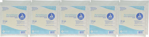 Dynarex DynaGinate Calcium Alginate Wound Dressing - Sterile, Non-Stick Topical Wound Pads - Absorbent Gel Patches for Moderate to High Exuding Cu...