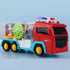Transparent Electric Gear Toy with Flashing Lights and Music Lights fire fighting truck Infant Tummy Time Toys 3 4 5 6 7 8 9 10 11 12 Boy girl 12-...