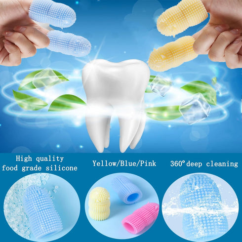 Dog Toothbrush Dog Tooth Brushing Kit ?6Pack Dog Finger Toothbrush for Dog Teeth Cleaning&Dog Dental Care, Dog Tooth Brush Pet Toothbrush...