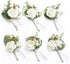 Ling's Moment Boutonniere for Men, 6pcs Groom Groomsmen Boutonniere, Artificial Flowers for Wedding Decor/Prom/Homecoming, etc.White Baby Breath I...