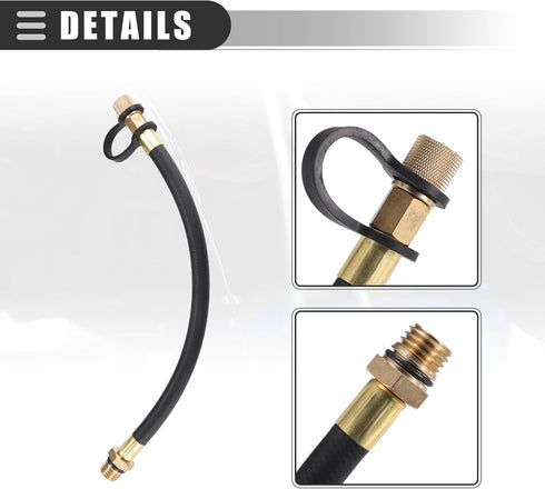 Motoforti Motorcycle Engine Flex Drain Hose, Flexible Oil Drain Tube Extension, for Kawasaki FR730V FX730V FJ180V FS730V, Rubber Aluminum Alloy, B...