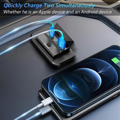 Dual Quick Charge 3.0, RV USB Outlet Qidoe Panel Wall Mount 12 Volt USB Outlet Car Accessories with Power Switch and Cover for RV Cars Truck Golf ...