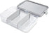 PackIt Mod Lunch Bento Food Storage Container, Steel Gray, Shatterproof Crystal Clear Base, with Leak-resistant Dividers and Lid, Microwavable, Di...