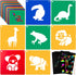 20 PCS Animal Stencils for Kids, 8 x 8 Inch ViikiFain Sidewalk Chalk Stencils Colorful Drawing Stencils with 5 Pcs Scratch Paper Reusable DIY Craf...