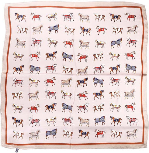 Square Scarf 1PC Retro Elegant Horse Print Silk Neck Scarf Women Square Hair Scarves Head Band Shawls Wraps Neckerchief Beach Sunscreen Headscarf...