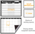 JJPRO Magnetic Dry Erase Meal Planning Whiteboard for Refrigerator-Undated Monthly Calendar for Fridge-Two Bonus Notepad whiteboards-Refrigerator ...