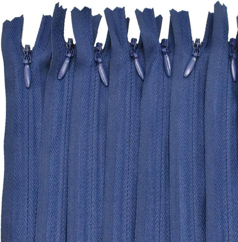 40Pcs 20 Inch Nylon Invisible Zippers Sewing for Tailor Sewing Crafts, Dresses, Skirts, Pillows DIY Crafter's Special (Navy)...