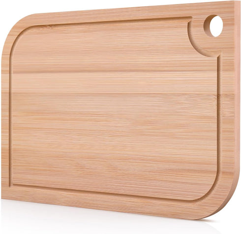 11.5"x 8" Small Bamboo Wood Cutting Board, Lightweight Wooden Fruit Cutting Board for Home....
