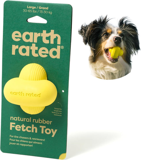 Earth Rated Dog Ball, Interactive Fetch Toy for Small, Medium, and Large Breeds, Comes in Multiple Sizes, Made with Natural Rubber, Perfect for In...