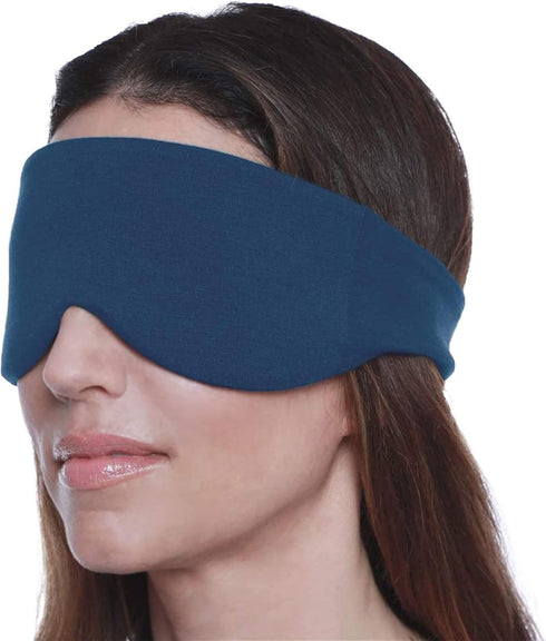Happyluxe Escape Sleep Mask - Buttery Soft Airplane Eye Mask for Sleeping or Napping in Bed. Machine Washable. - Navy Blue, Made in USA...