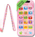 Baby Phone Toy English & Spanish Learning for Toddlers 1 2 3 Years Old, Learn Spanish ABC Numbers Animal Sounds, Interactive Bilingual Cellphone T...