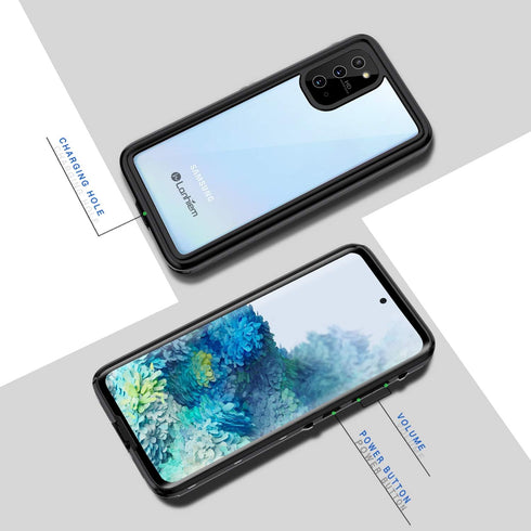 Lanhiem for Samsung Galaxy S20 Case, IP68 Waterproof Dustproof Shockproof Case with Built-in Screen Protector, Heavy Duty Full Body Protective Cov...