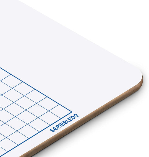11"x14" Dry Erase Graph Whiteboard Double Sided Dry Erase Board with Grid for Home School Classroom Kids and Students Portable Grid Board for Grap...