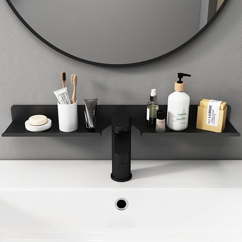 17 Inch Acrylic Bathroom Shelf Organizer Over The Faucet, Over The Sink Shelf Bathroom, Bathroom Sink Shelf Over Faucet, Bathroom Countertop Organ...