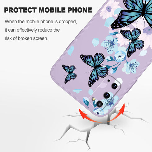 for Samsung Galaxy S20 Case Creative Flower Pattern Design Dropproof Slim Protective for Galaxy S20 Phone Cover 6.2 inch-Aurora Butterfly Purple...