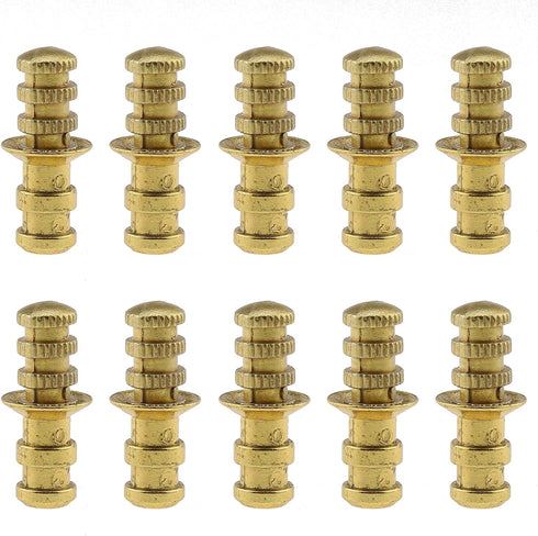 10PCS 8MM/0.31Inch Worktop Blade Locator Worktop Bolt Sleeve Connector Furniture Connector Hidden Concealed Brass Sleeve Suitable for Docking Wood...