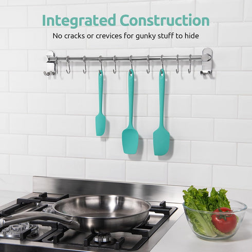 U-Taste Silicone Baking Spatula Set: 480ºF High Heat Resistant, Food Grade Flexible Rubber Kitchen Cooking Mixing Scraper, Food Grade Seamless Ute...