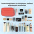 Meiyuuo Medium Makeup Bag Portable Cosmetic Bags for Women Small Zipper Pouch Make Up Organizer Waterproof (Red)...