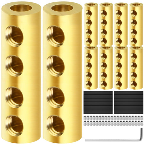 10PCS 6 Awg 80A Quick Wiring Connection Terminal, Wire Connector with Set Screws and Thermoplastic Tube...