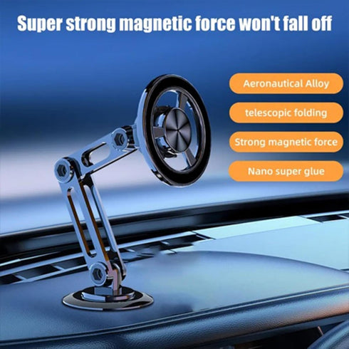 FULLIKES Magnetic Car Mount for Cell Phone, Compatible with MagSafe Car Mount, Cell Phone Holder Car Magnetic with Adjustable Arm, Magnet Phone Ho...