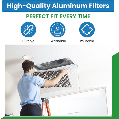 Filter Everything Replacement Aluminum Microwave Filters Compatible with Samsung DE63-00666A – 6-3/8” x 6-7/8” x 3/32” – 2-Pack...