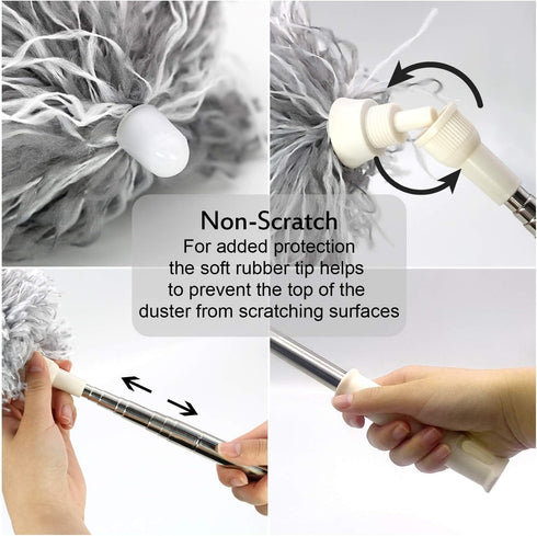 Ceiling Fan Cleaner Duster, UIMO Long Extendable Duster for High Ceilings, Telescopic Duster Fan Blade Cleaner Cleaning Supplies...