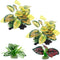 Reptile Artificial Plants, Terrarium Plants Decorations Supplies, Aquarium Fish Tank Plant, Amphibian Habitat Hideout Tank Accessories(M Set-4pcs/...