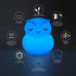 Owl Night Light Baby Bedside Lamp Child, Silicone Nursery Lamp for Breastfeeding Bedroom Mood Lights, Eye Caring, Adjustable Brightness & Color, T...