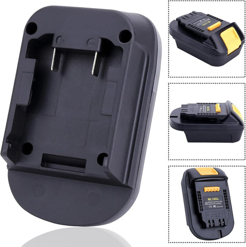 Battery Adapter Compatible with Dewalt 20v Max Tools, Convert for Milwaukee M18 18V Battery to Replacement for Dewalt 20v Battery to 20v Cordless ...