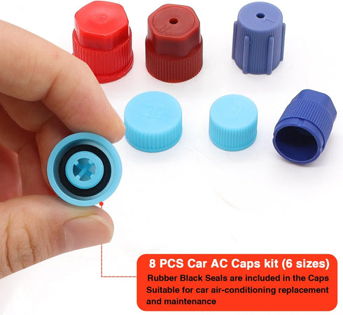 Taiss 59PCS Air Conditioning Valve Core Accessories Kit R12 R134a Refrigeration Tire Valve Stem Cores with Valve Core Rmover Tool HVAC AC System S...
