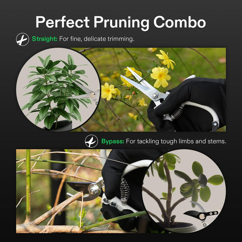 VIVOSUN Bypass Pruning Shears, Lightweight Hand Pruner, Ergonomic Garden Shears for Cutting Flowers, Trimming Plants Branches, 6" Garden Clippers ...