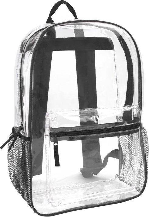 Trail maker Clear Backpack Heavy Duty with Padded Straps, Side Pockets for Kids, Boys, Girls, School, Stadium Approved Events...