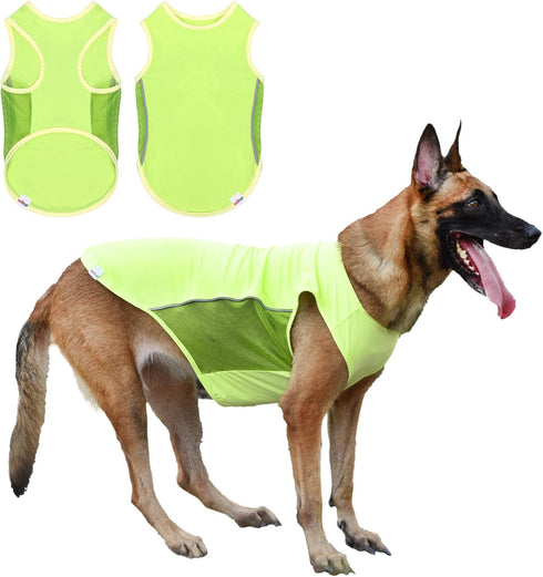 UPF 50+ Sun Protection Dog Shirt,Quick-Dry Soft Dog Clothes for Medium Dogs Boy Girl, Breathable Lightweight Dog Tshirts with Reflective Strip Sle...