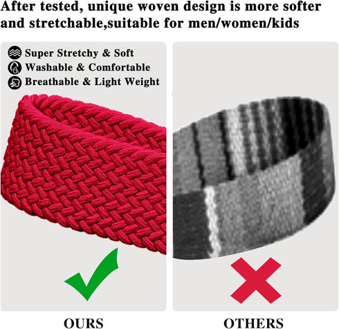 Stretchy Key Chain, Cute Keychain Wristlet, Upgraded Woven Wrist Lanyard for Keys, Key Chains for Women Men Car Keys ID Badges Card Wallet Phone(R...