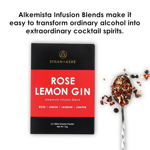 Ethan + Ashe ROSE LEMON GIN Alcohol Infusion Blend...