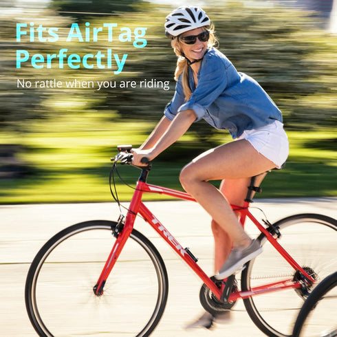 Bike Mount for AirTag, Waterproof Protective Aluminum Alloy Holder Hides AirTag Under Bicycle Bottle Cage, Bike GPS Tracker, Anti-Theft and Anti-S...
