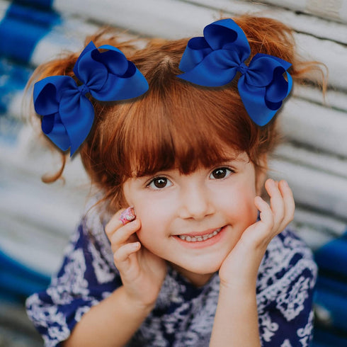 Oaoleer 40Pcs 4.5" Hair Bows Clips Grosgrain Ribbon, Alligator Clips, Barrettes Hair Accessories for Baby Girls Infants Toddlers Kids Teens Childr...