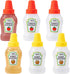 RAYNAG 6 Pack Mini Squeeze Ketchup Bottles, 25ml Ketchup and Mustard Bottles for Lunch Bento Box Accessories...