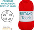 Estako Touch (3- Skeins Pack)%100 Premium Micro Acrylic Yarn 3x100 gr (3x246 yds) (2510 - Red)......